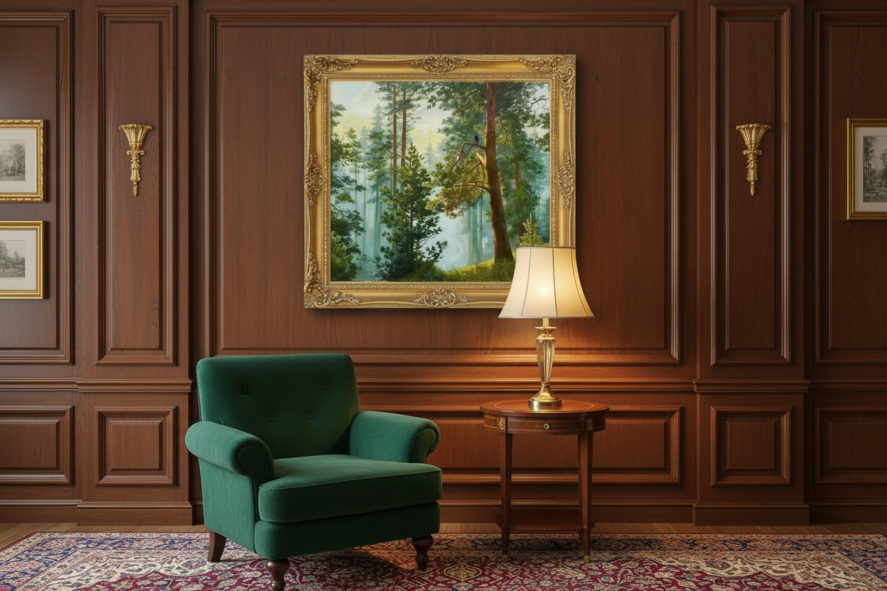 Forest painting luxury classic